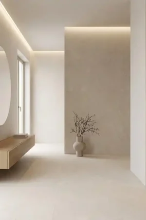Carrelage VIDA CREMA effet béton ciré blanc cassé 100x100 Petit Prix